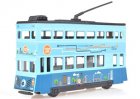 Kids Red /Blue Pull-Back Function Diecast Double Decker Tram Toy