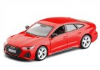 Kids Black / Red / Silver 1:35 Scale Diecast Audi RS7 Car Toy