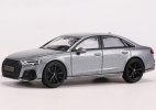 Blue / Silver / Black / Gray 1:64 Scale Diecast Audi S8 D5 Model