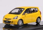 Blue / Yellow / Light Blue 1:64 Scale Diecast Honda Fit Model