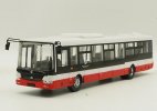 1:43 Scale Abrex White-Red Plastic Czech SOR NB12 City Bus Model