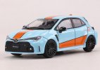 Blue 1:64 Scale Gulf Diecast Toyota Corolla GR Model