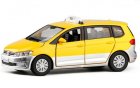 Kids Yellow /Blue 1:32 Diecast VW All New Touran L MPV Taxi Toy