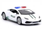 1:36 White Police Diecast Lamborghini Huracan LP610-4 Coupe Toy