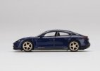 1:64 Scale Black / Deep Blue Diecast Porsche Taycan Turbo S Mode