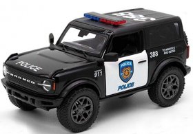 Kids 1:34 Scale Black Police Diecast 2022 Ford Bronco Toy