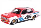 1:24 Scale Red-White Maisto Diecast 1971 BRE Datsun 510 Model