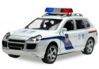 Kids White 1:32 Scale Police Diecast Porsche Cayenne Toy