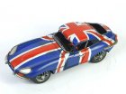 Handmade Blue Medium Scale Tinplate 1961 Jaguar E-Type Model