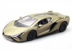 Matte Black / Golden 1:36 Scale Diecast Lamborghini Sian Toy