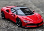 1:24 Red / Black Bburago Diecast Ferrari SF90 Stradale Model