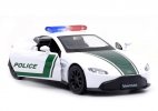 1:36 Scale White-Green Police Diecast Aston Martin Vantage Toy