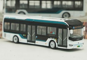 1:120 Scale NO.6 White Diecast Sunwin 9 Series City Bus Model