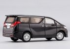 Black / White 1:64 Scale Diecast Toyota Alphard MPV Model