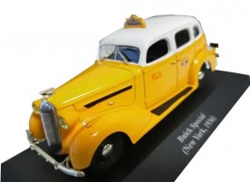 1:43 Yellow 1936 New York Diecast Buick Special Taxi Model