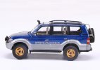 Creamy White / Blue Diecast Toyota Land Cruiser Prado 90 Model