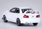 1:64 Black / White Diecast Mitsubishi Lancer Evolution IV Toy