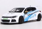 White 1:64 Scale Diecast VW Scirocco R Racing Car Model