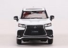 1:64 Scale White / Black Diecast Lexus LX600 Sport Model