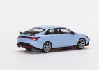 1:64 Scale Blue/ White / Gray Diecast Hyundai Elantra N Model