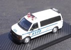 1:43 Scale White NYPD Police Resin GMC Savana Model