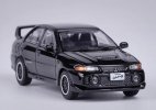 1:64 Black / White Diecast Mitsubishi Lancer Evolution IV Toy