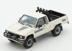 White / Gray / Blue 1:64 Diecast Toyota Hilux Pickup Truck Model