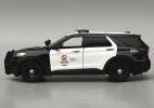 1:24 Black Motormax Police Diecast 2022 Ford Explorer Model