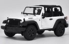 White / Orange 1:18 Scale Maisto Diecast Jeep Wrangler Model