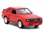 Kids 1:36 Scale Red Welly Diecast 1986 Audi Sport Quattro Toy