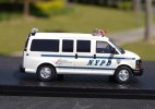 1:43 Scale White NYPD Police Resin GMC Savana Model