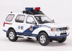 1:64 Scale White / Black Police Diecast Nissan Paladin Model