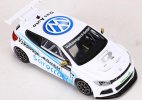 White 1:64 Scale Diecast VW Scirocco R Racing Car Model