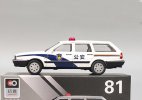 1:64 Scale White Police Diecast VW Santana Wagon Model