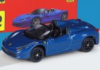 Blue 1:64 Scale Bburago Diecast Ferrari 458 Spider Model