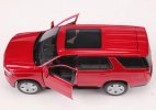 1:26 Scale Red / White Maisto Diecast 2021 Chevrolet Tahoe Model