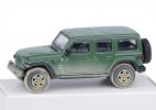 Green 1:64 Scale Muddy Diecast Jeep Wrangler Sahara Toy