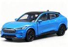Blue 1:36 Scale Welly Diecast 2023 Ford Mustang Mach-E GT Toy