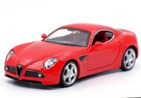 White / Yellow / Gray / Red 1:32 Diecast Alfa Romeo 8C Toy