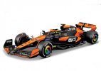 1:24 Scale Black-Orange Bburago Diecast 2024 McLaren MCL38 Model