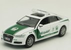 White-Green 1:64 Era Car Dubai Police Diecast Audi A6 Model