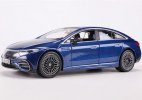 Blue / Gray 1:27 Maisto Diecast 2022 Mercedes-Benz EQS Model