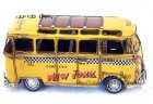 Large Scale Yellow Tinplate 1963 New York VW Bus Model