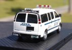 1:43 Scale White NYPD Police Resin GMC Savana Model