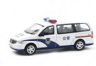 1:64 Scale White Police Diecast 2004 Buick GL8 MPV Model