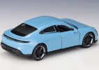 1:36 Scale Welly Kids Blue Diecast Porsche Taycan Turbo S Toy