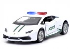 1:36 White Police Diecast Lamborghini Huracan LP610-4 Coupe Toy