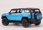 1:64 Scale Green / White / Blue Diecast Hummer EV SUV Model