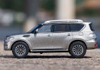 Silver / White 1:64 Scale Diecast Nissan Patrol Y62 Model