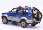 Creamy White / Blue Diecast Toyota Land Cruiser Prado 90 Model